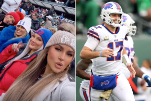 Brittany Williams joined fellow Bills WAGs on Sunday for Buffalo's dominant win over the Jets.