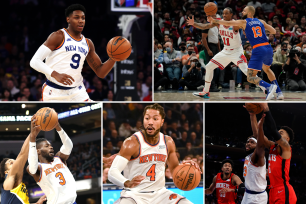 RJ Barrett, DeNar DeRozan, Evan Fournier, Mitchell Robinson, Derrick Rose, Nerlens Noel