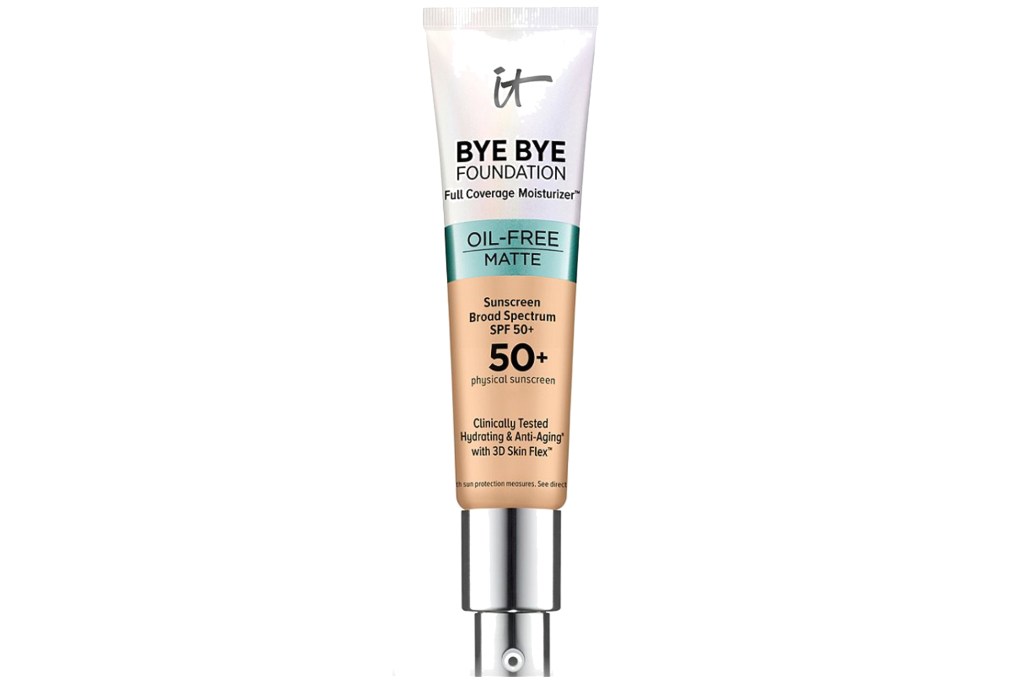 It Cosmetics Bye Bye Foundation Oil-Free Matte Full-Coverage Moisturizer with SPF 50+ for oily skin