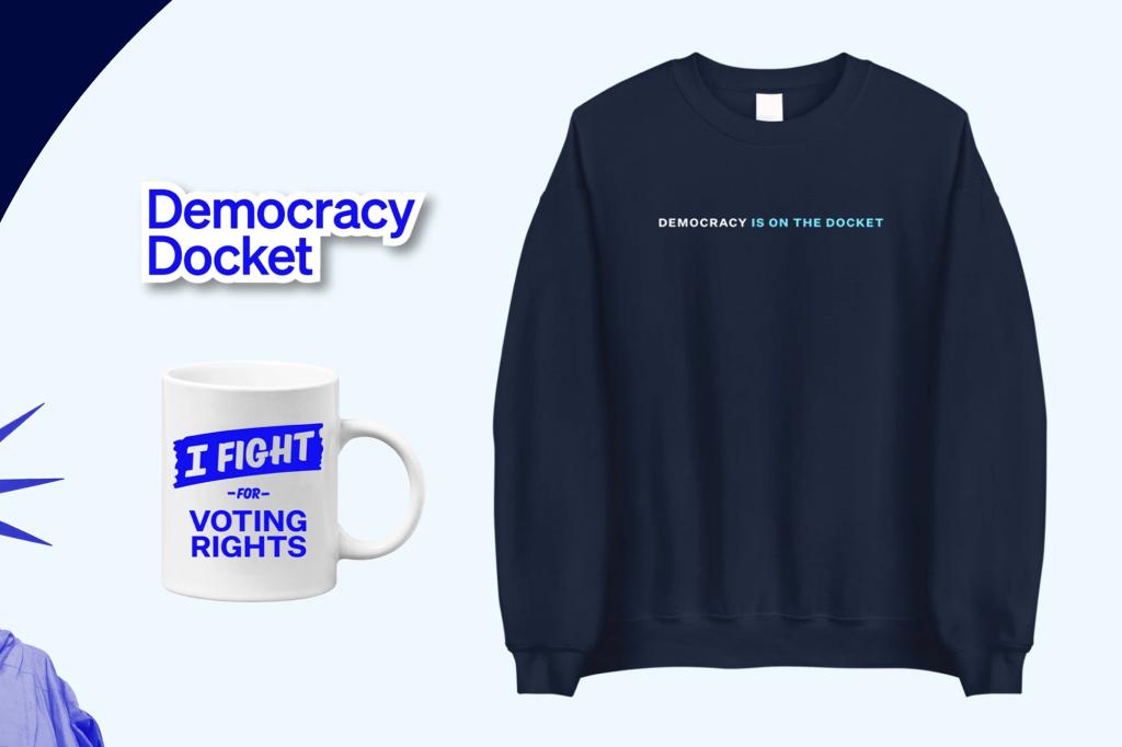 Elias runs Democracy Docket, "a progressive media platform" that advocates for voting rights and sells branded merchandise on its web site.