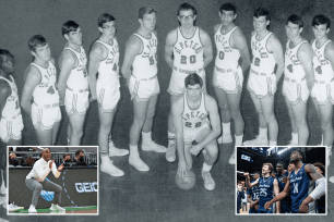 Saint Peter's' 1967-68 men's basketball team, Saint Peter's' 2022 men's basketball team at the NCAA Tournament; Saint Peter's' head coach Shaheen Holloway