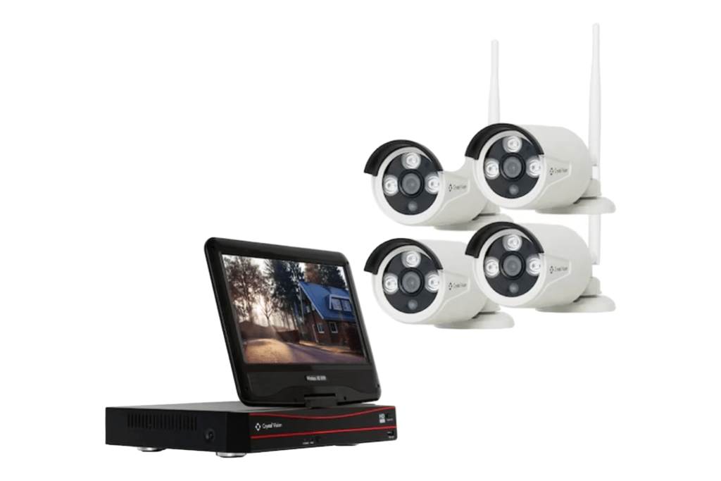 Crystal Vision 4-Camera Wireless Outdoor Security System