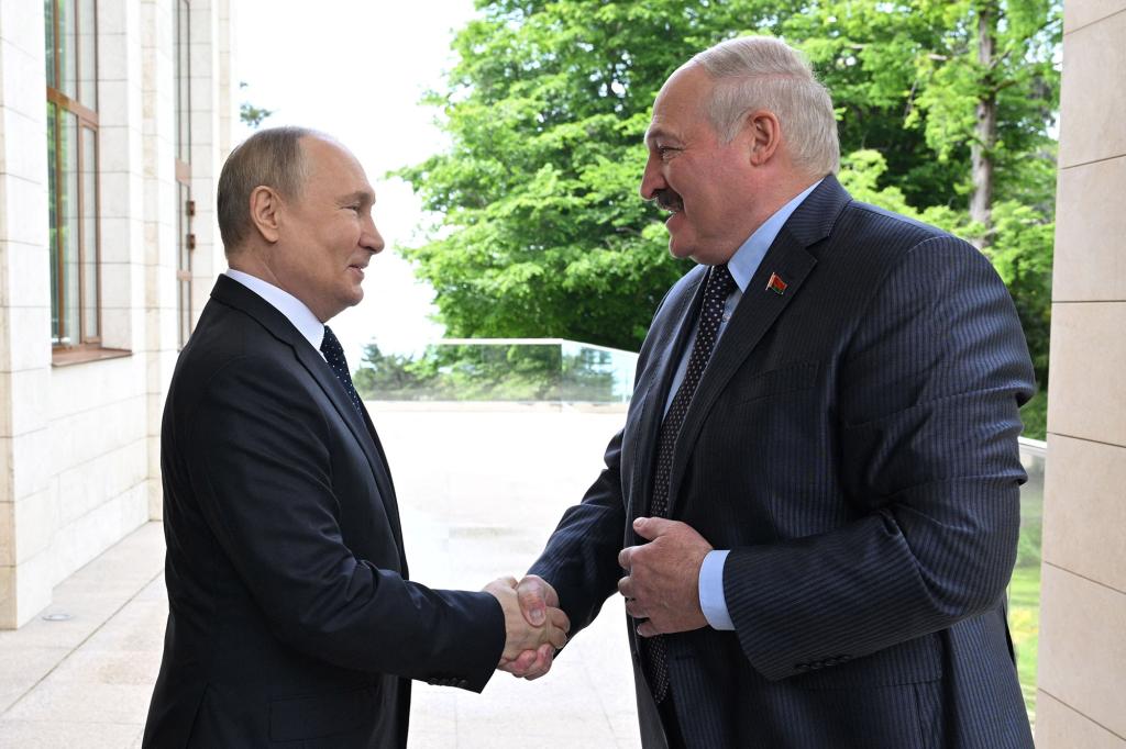 Russian President Vladimir Putin meets with his Belarus' counterpart Alexander Lukashenko