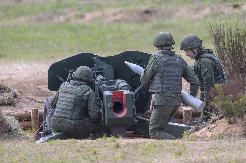 Annual gathering "Military Security and Defense of the state" is held at the Borisovsky training ground, 70 km from Minsk, Belarus on May 27, 2022.