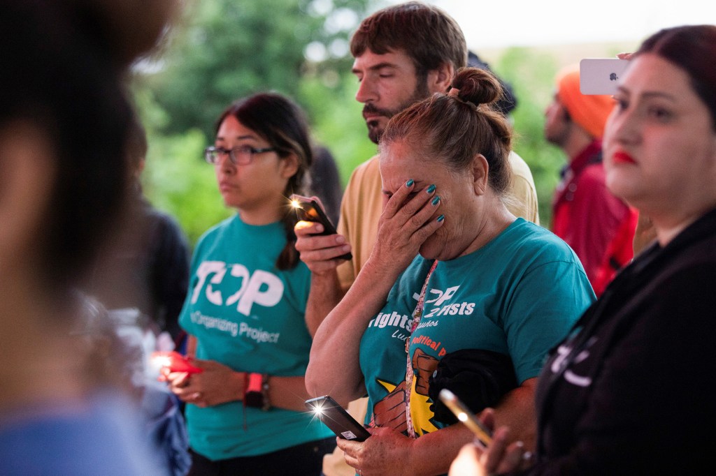 A vigil was held for the slain migrants in San Antonio Tuesday night