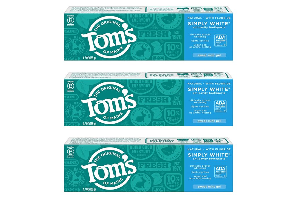 Tom's of Maine Simply White Fluoride Toothpaste (3-Pack)