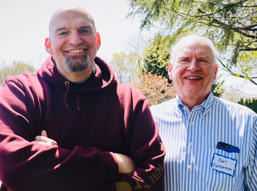 Fetterman’s father Karl (right) is a successful businessman and founder/owner of Kling Insurance in Pennsylvania, who supported his son till he was 49.