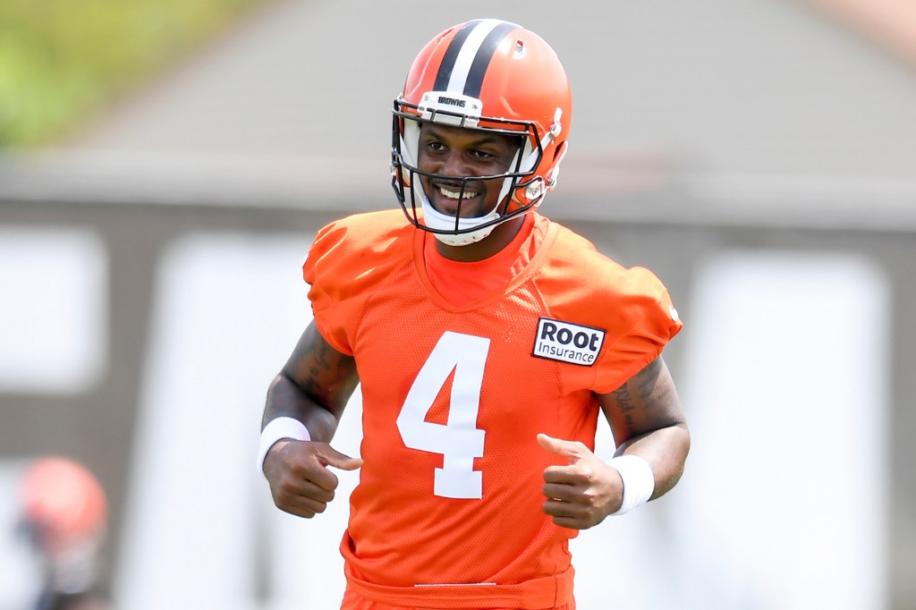 Deshaun Watson flashed a wide smile throughout Monday's practice.