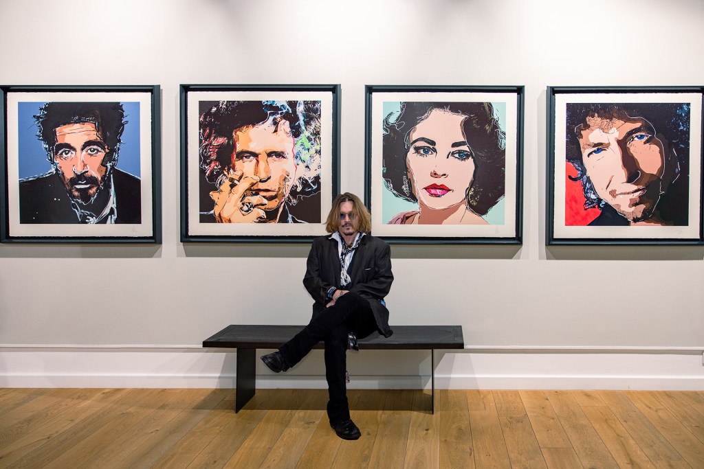 Depp recently garnered $3.6 million in a sale of his artwork — titled "Friends & Heroes" — through Castle Fine Art Gallery in London.