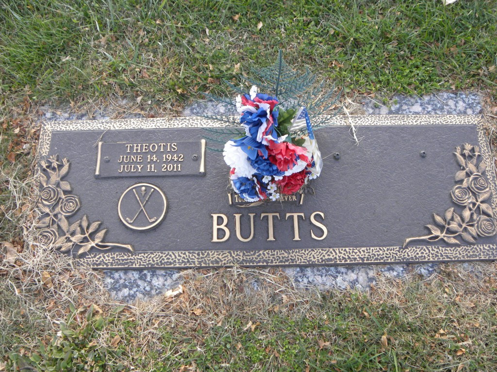 The final resting place of Minor's foster father Theotis “Ted” Butts, who the convict stabbed to death. “My husband was stabbed from his chin to his ankle,” said his widow, Wanda, who was also Minor’s foster mother. 