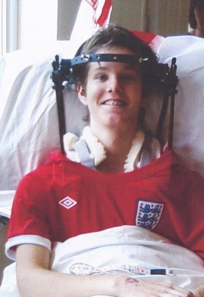 In 2010, 17-year-old George Dowell was involved in a car accident that injured his spine and left him paralyzed. 