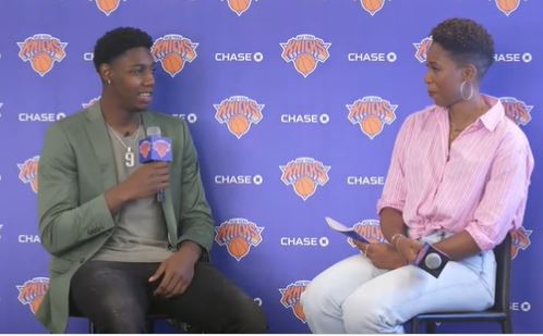 RJ Barrett talks about his new contract with the Knicks.