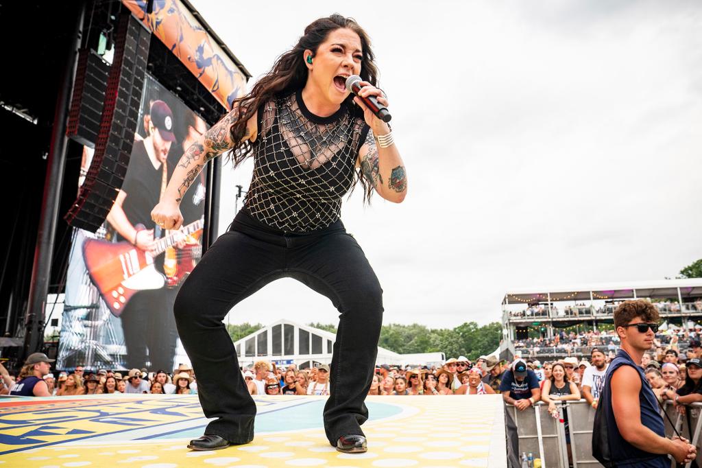 Ashley McBryde (pictured) and Carly Pearce share four nominations for their hit duet “Never Wanted To Be That Girl."