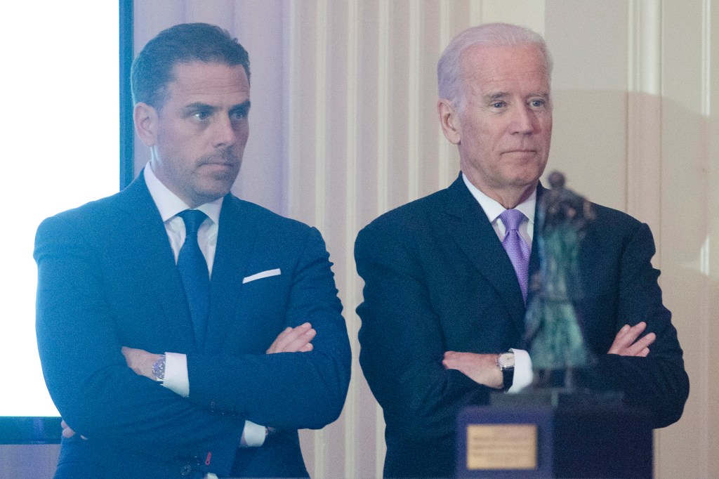 Then Vice President Joe Biden and his son Hunter.