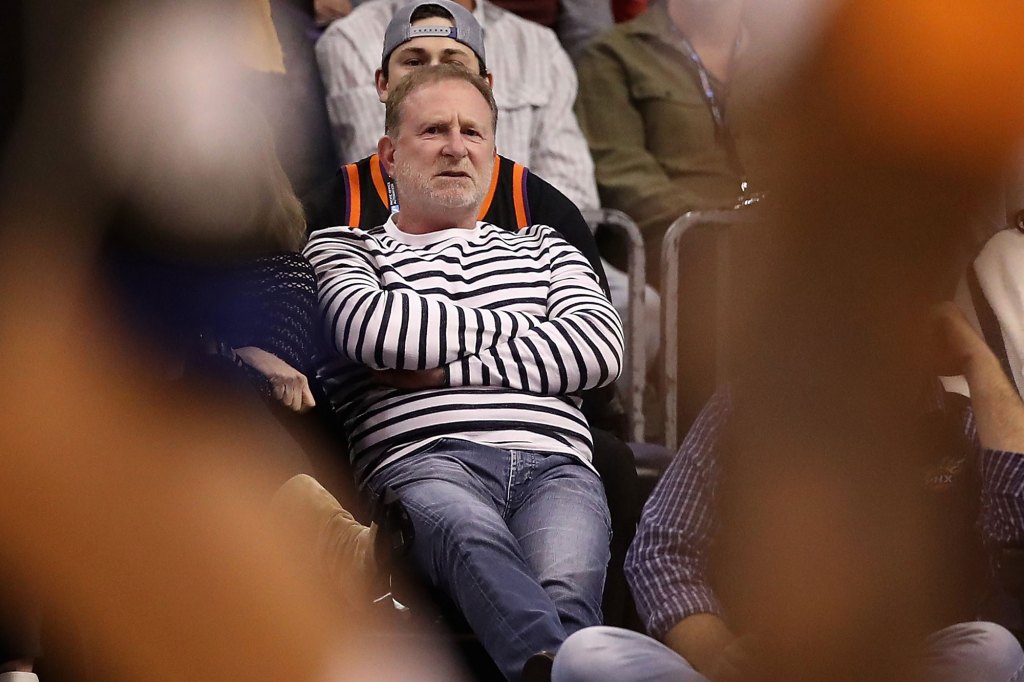 Robert Sarver, owner of the Phoenix Suns, looks on