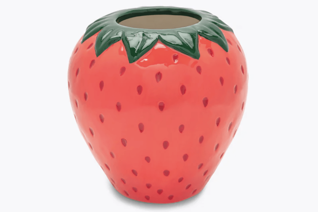 A strawberry vase