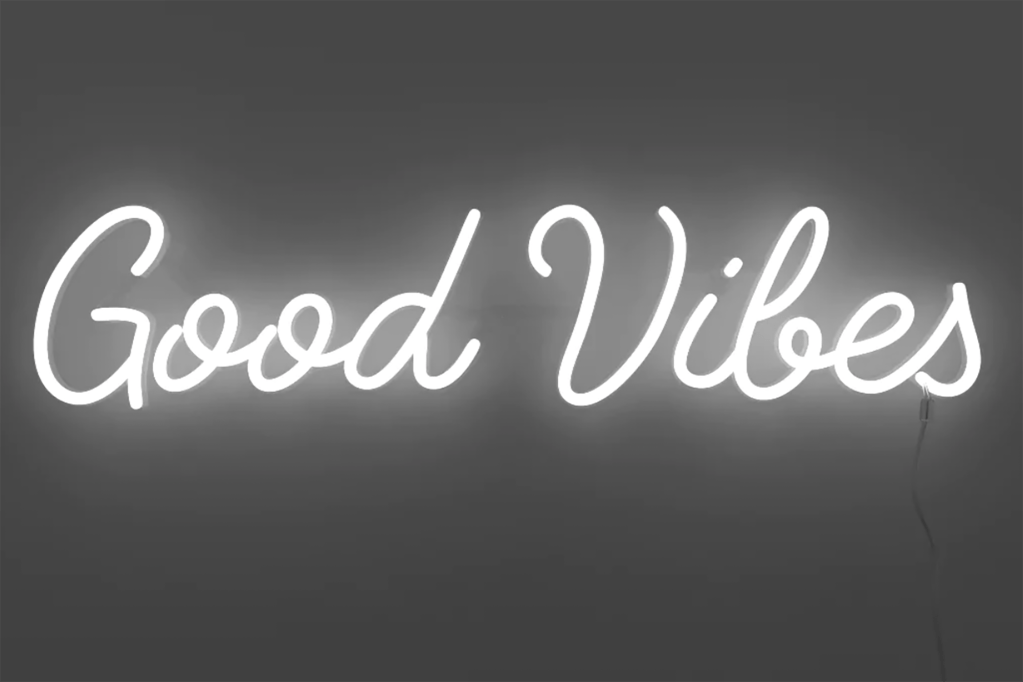 A Good vibes neon sign 