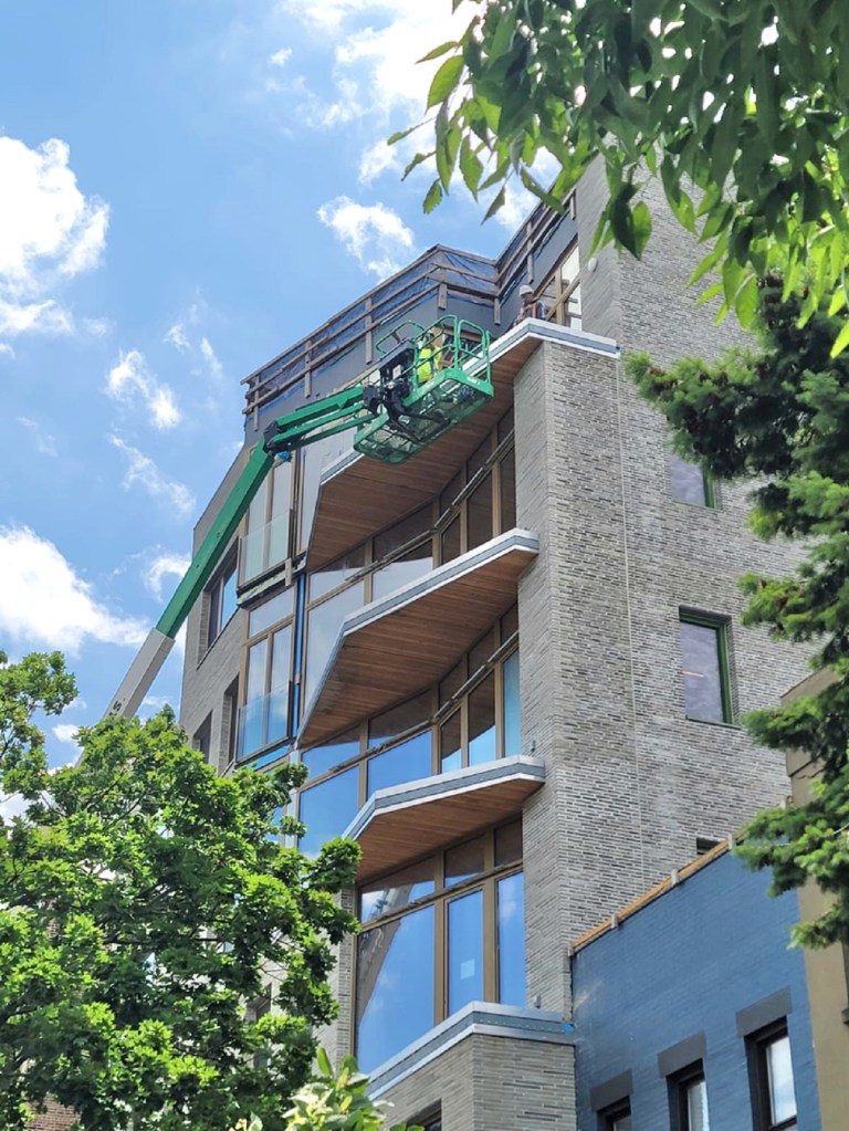 Exterior of the Timber House.