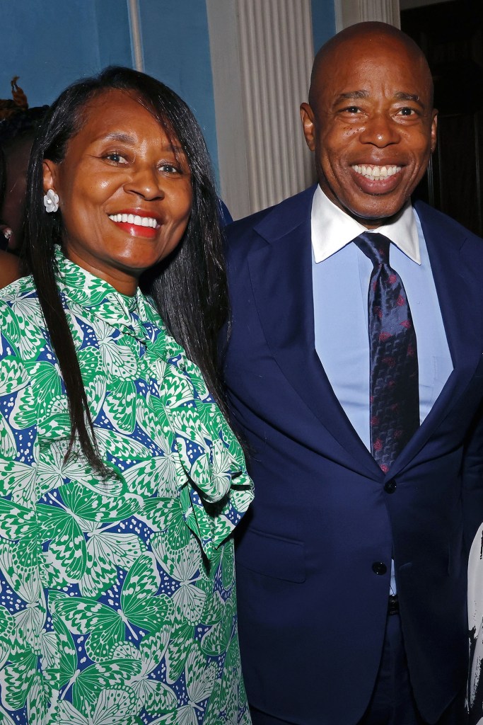 Tracey Collins, Eric Adams, and Anna Wintour attend a New York Fashion Week reception hosted by Mayor Eric Adams, Vogue, and the Council of Fashion Designers of America at Gracie Mansion on September 08, 2022 in New York City.