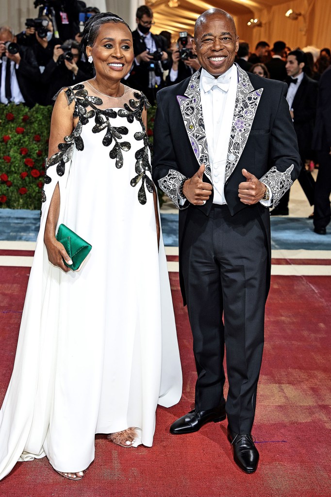 Mayor Eric Adams and Tracey Collins at the 2022 Met Gala.