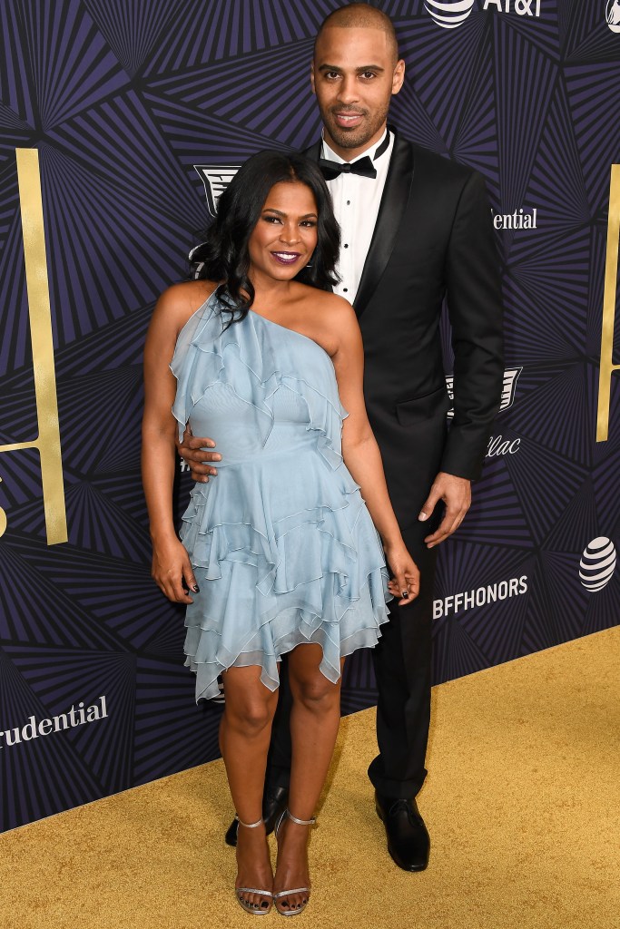 Nia Long and Ime Udoka pose together in February 2017.