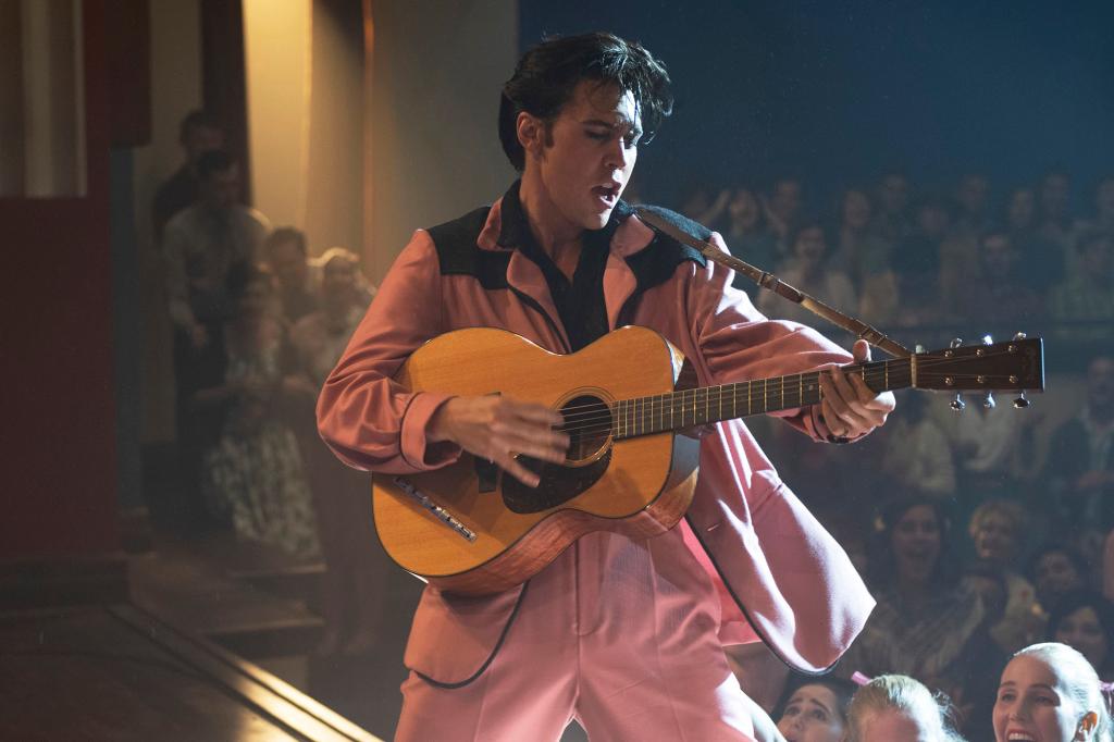 Austin Butler in a scene from "Elvis."