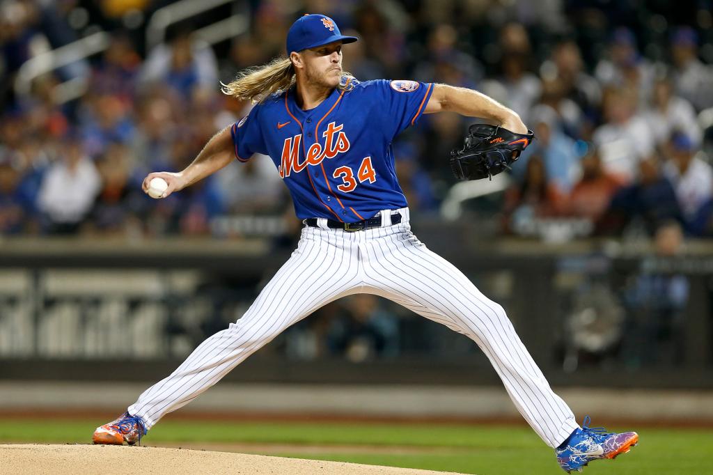 Noah Syndergaard on Sept. 28, 2021 in his first start for the Mets after undergoing Tommy John Surgery.