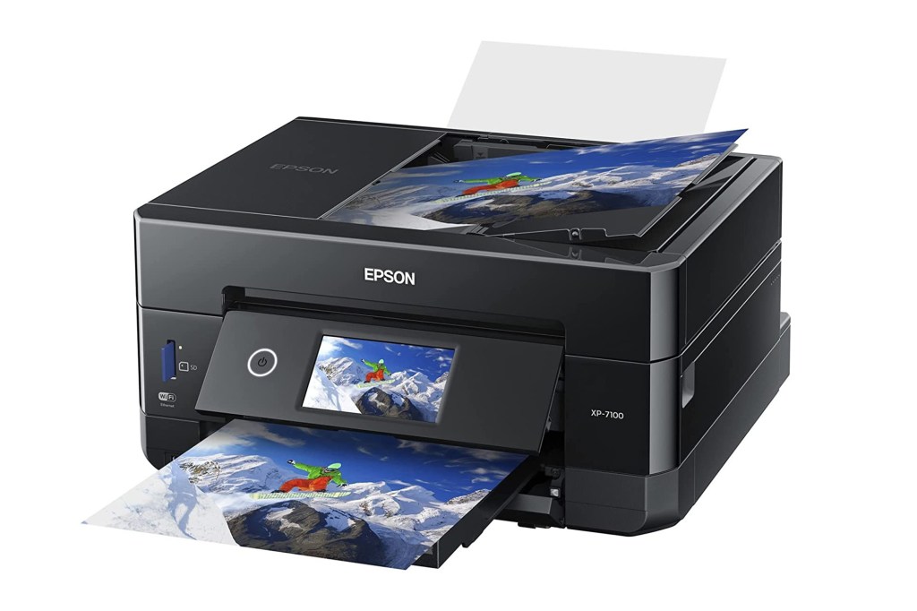 black printer with digital display screen