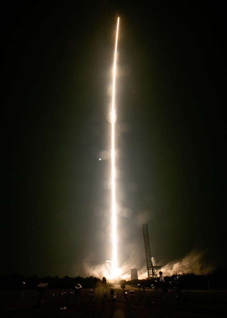 The launch of the SpaceX Falcon 9 rocket and Dragon Spacecraft Endurance from Kennedy Space Center in Florida on March 2.