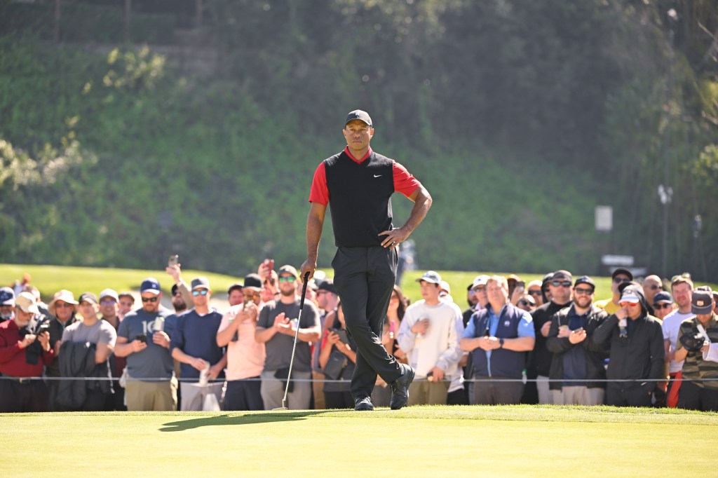 Tiger Woods on the golf course