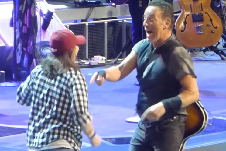 Cassie Dragos shared the stage with Bruce Springsteen during a 2016 performance.