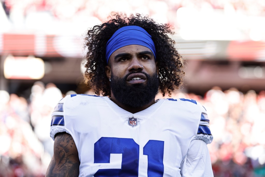 Ezekiel Elliott ahead of the Cowboys' divisional round matchup against the 49ers