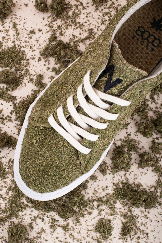 The marijuana infused shoe, called WEEDO, features sustainable materials such as hemp cotton, laces, insoles and interior.