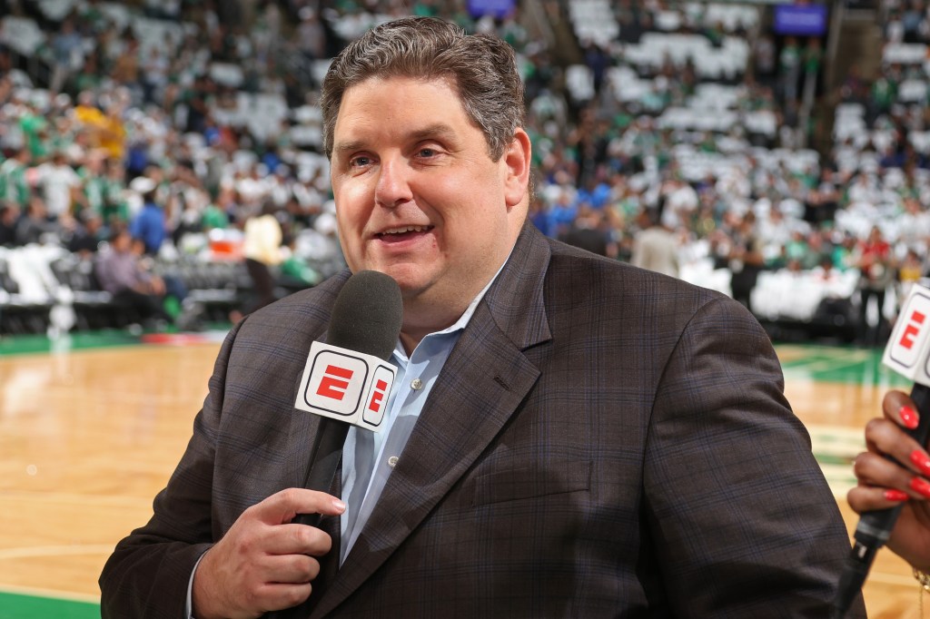 ESPN's Brian Windhorst during the 2022 NBA Finals.