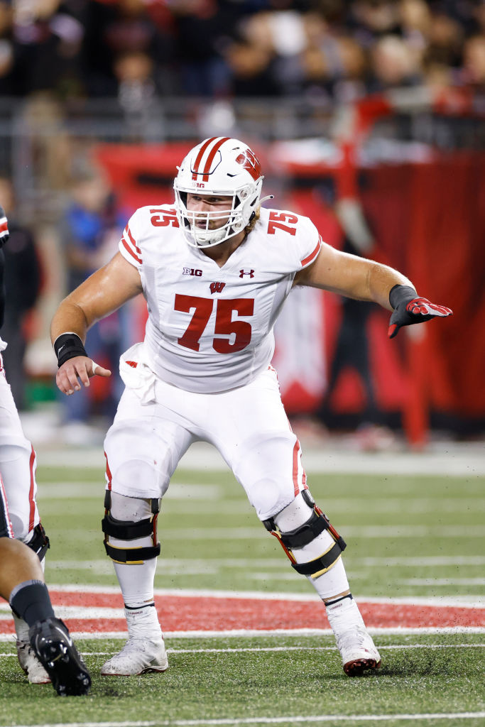 Joe Tippmann during Wisconsin-Ohio State in September of 2022.