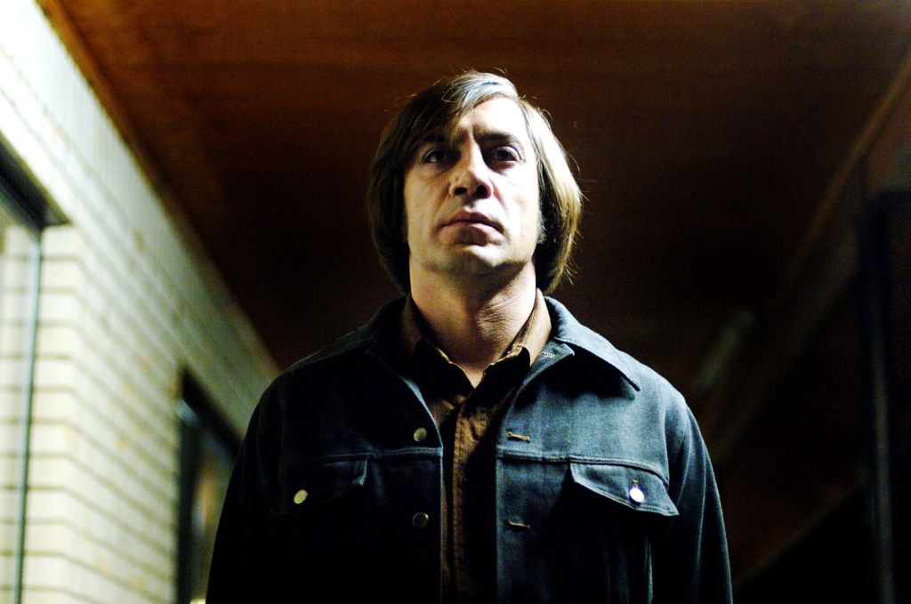 NO COUNTRY FOR OLD MEN, Javier Bardem, 2007. ©Miramax/courtesy Everett Collection    FILM STILL