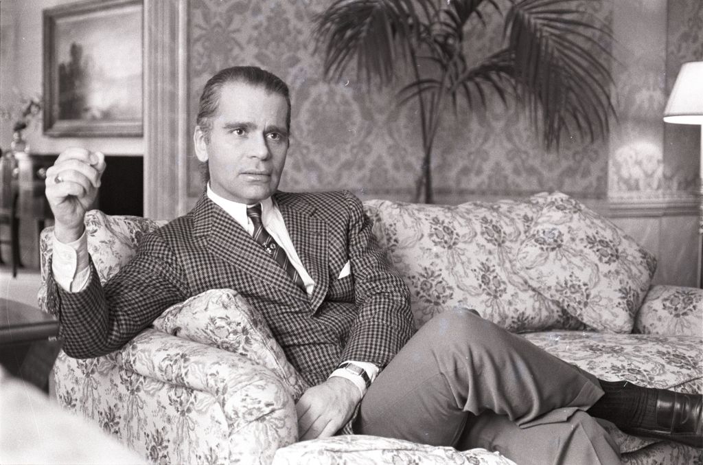 Young Fashion designer Karl Lagerfeld at the Pierre Hotel in New York.