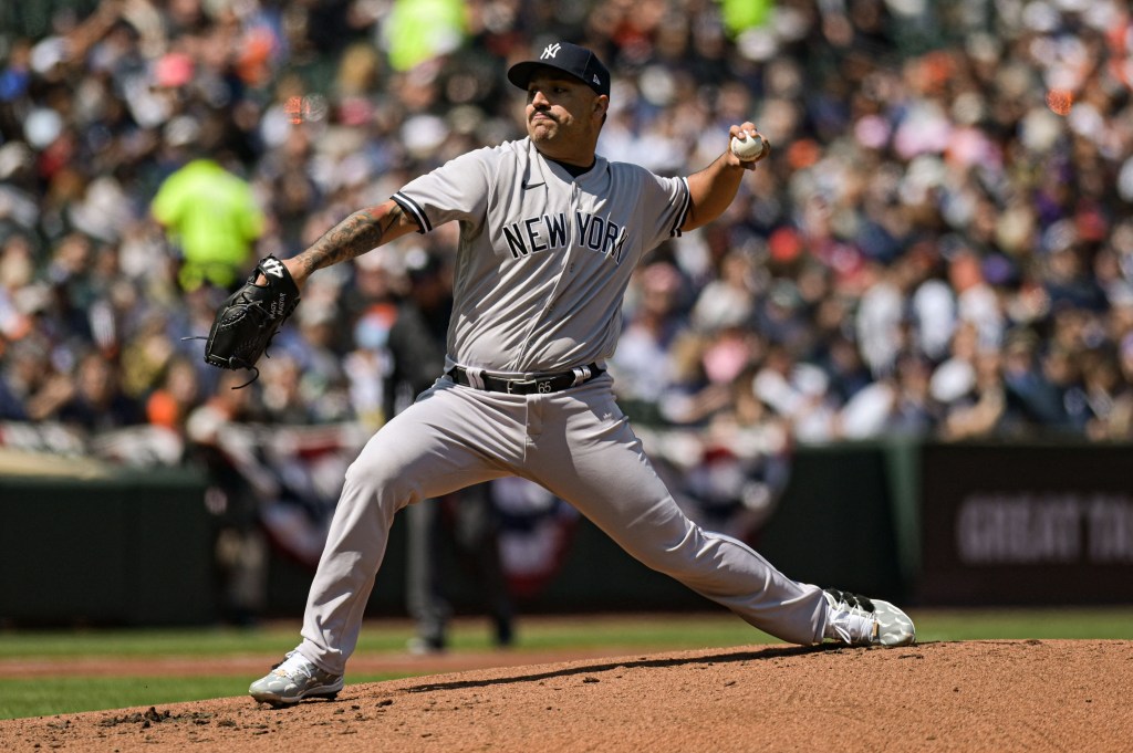 Yankees starter Nestor Cortes pitches against the Orioles on Sunday.