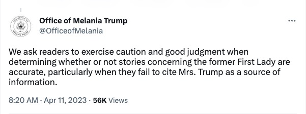 Melania Trump Twitter