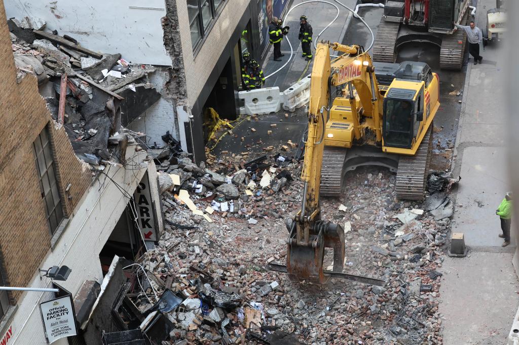 The collapse killed one worker and injured several others, according to reports.