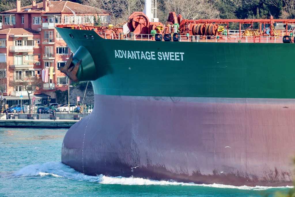 Marshall Islands-flagged oil tanker Advantage Sweet.