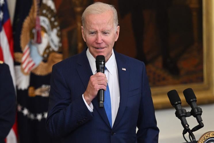 Joe Biden speaks on Friday night.