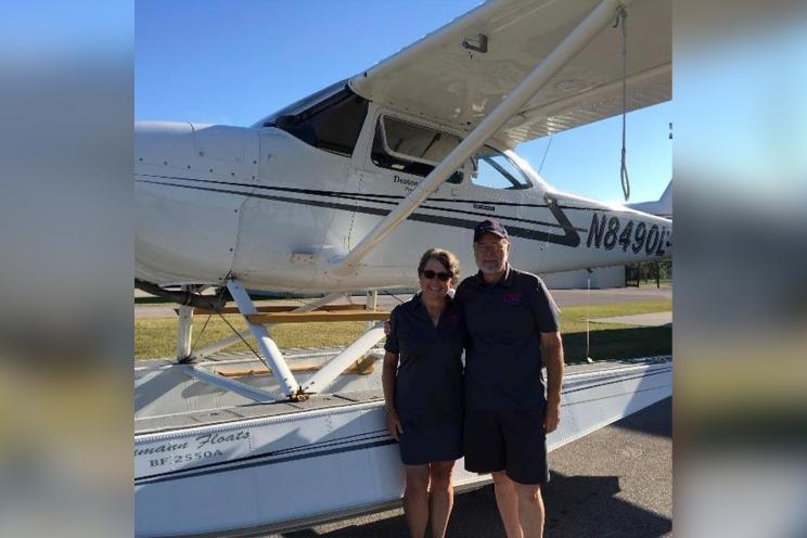 Couple with there plane