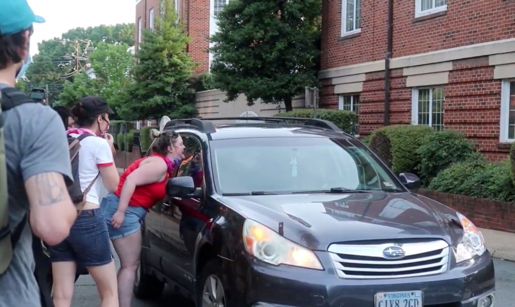 Bettinger, a UVA student, was accused of saying protesters would "make good speed bumps."