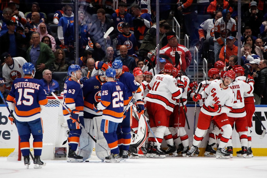 The Hurricanes scored their game-winning goal in overtime.