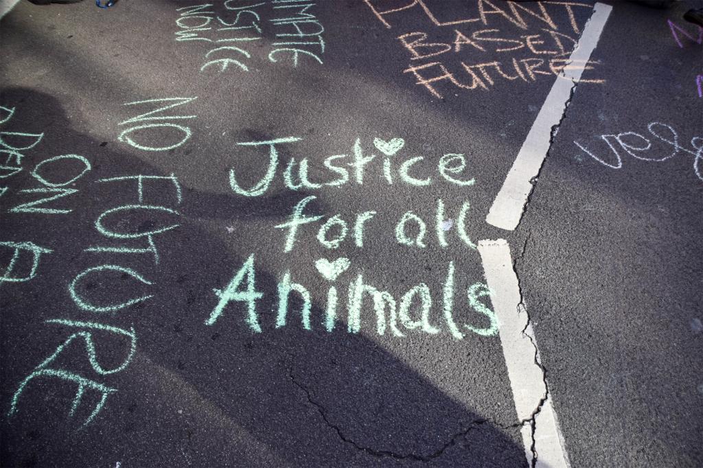 KINGDOM - 2022/10/08: "Justice for all animals"