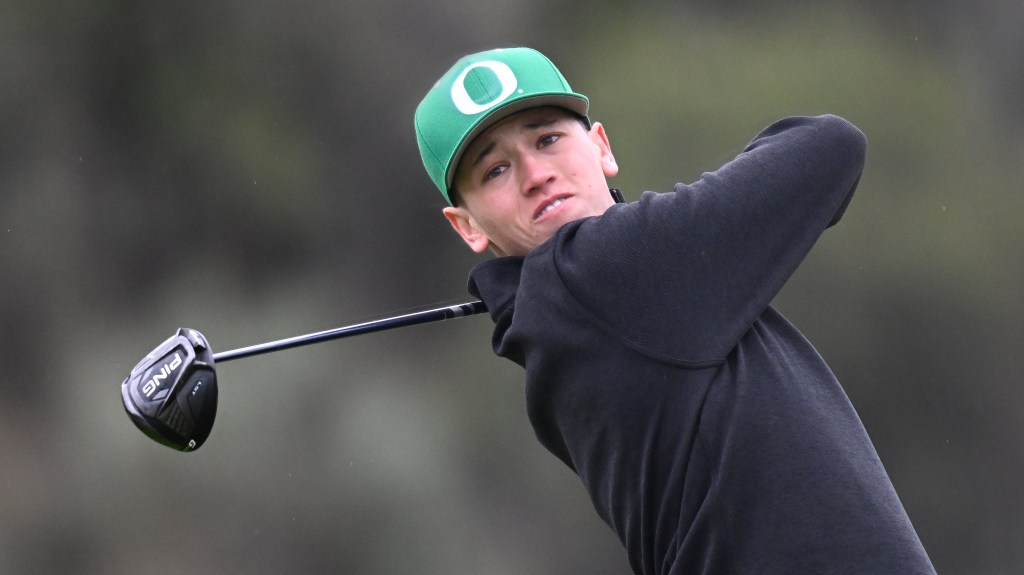 Oregon's Gregory Solhaug was walking around the 11th-hole tee box when he stepped on the wooden tee, Golfweek reported. 