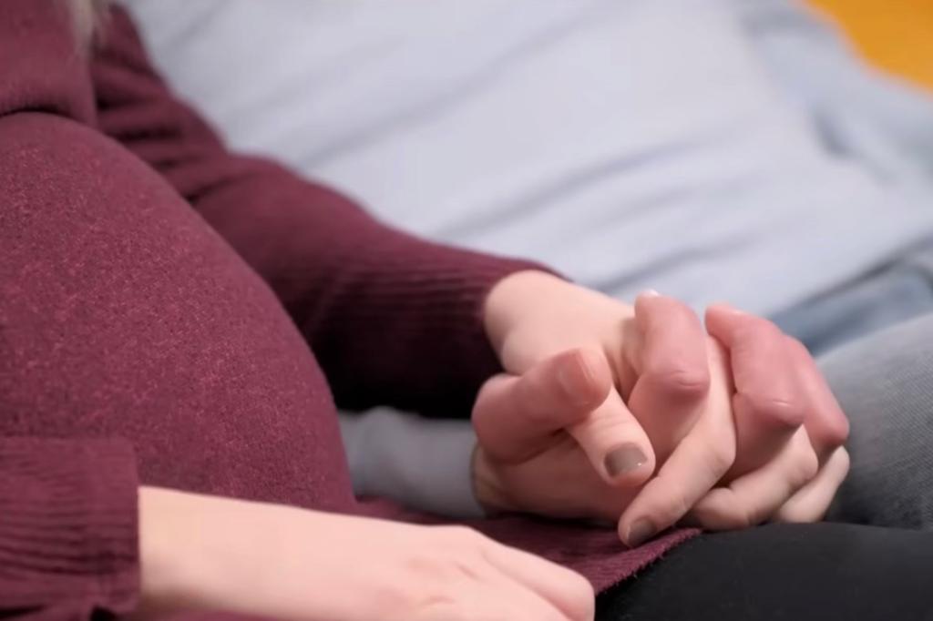 A close up of hands held. 