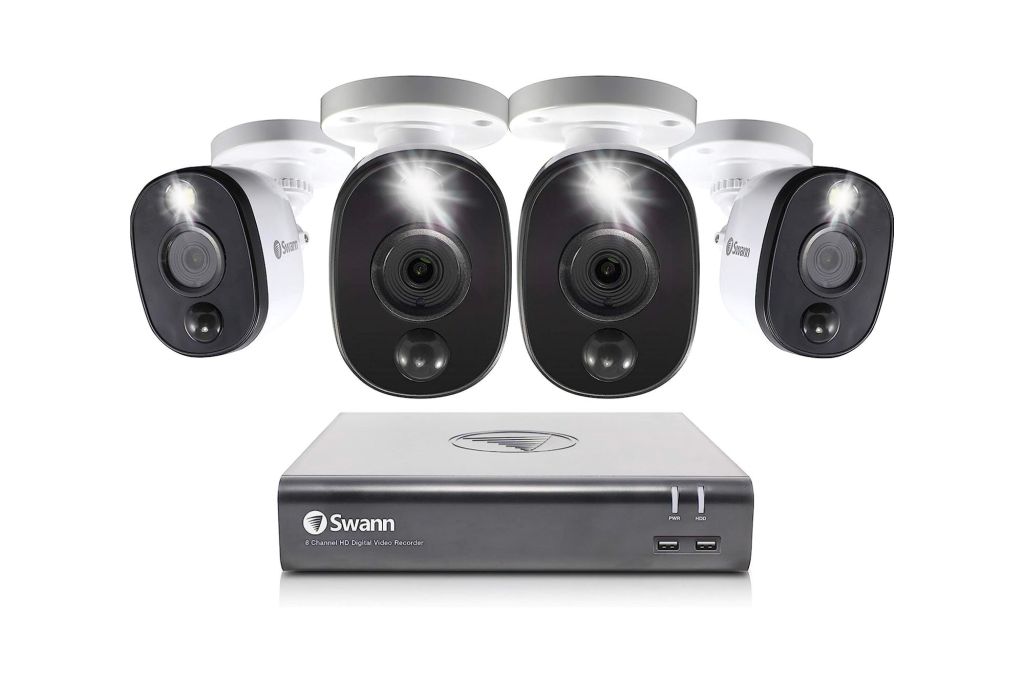 Four camera security system with dvr.