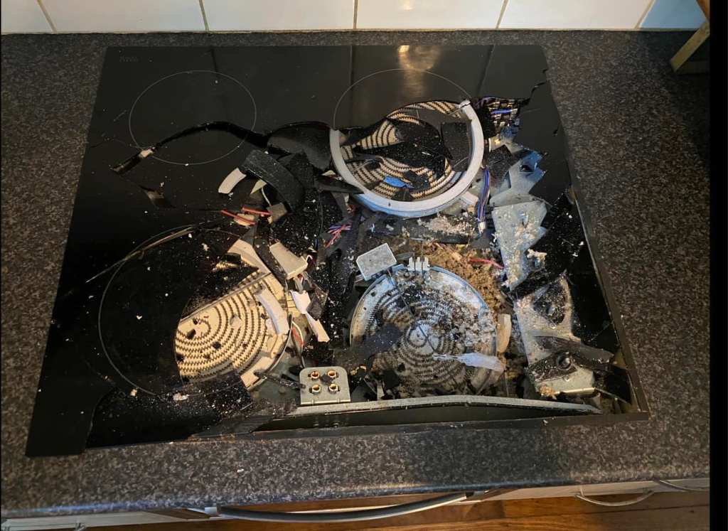 Destroyed stovetop